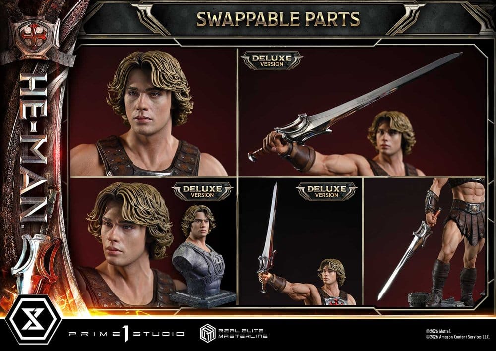 Masters of the Universe (2026 Film) Real Elite Masterline Series Statue 1/3 He-Man Deluxe Version 117 cm