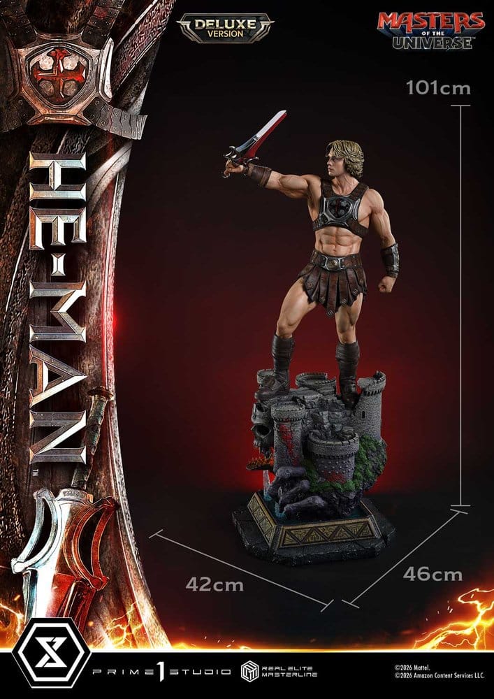 Masters of the Universe (2026 Film) Real Elite Masterline Series Statue 1/3 He-Man Deluxe Version 117 cm