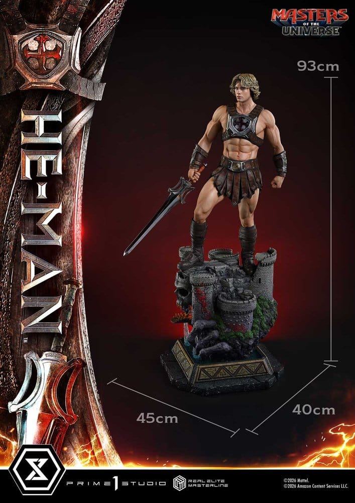 Masters of the Universe (2026 Film) Real Elite Masterline Series Statue 1/3 He-Man Deluxe Version 117 cm