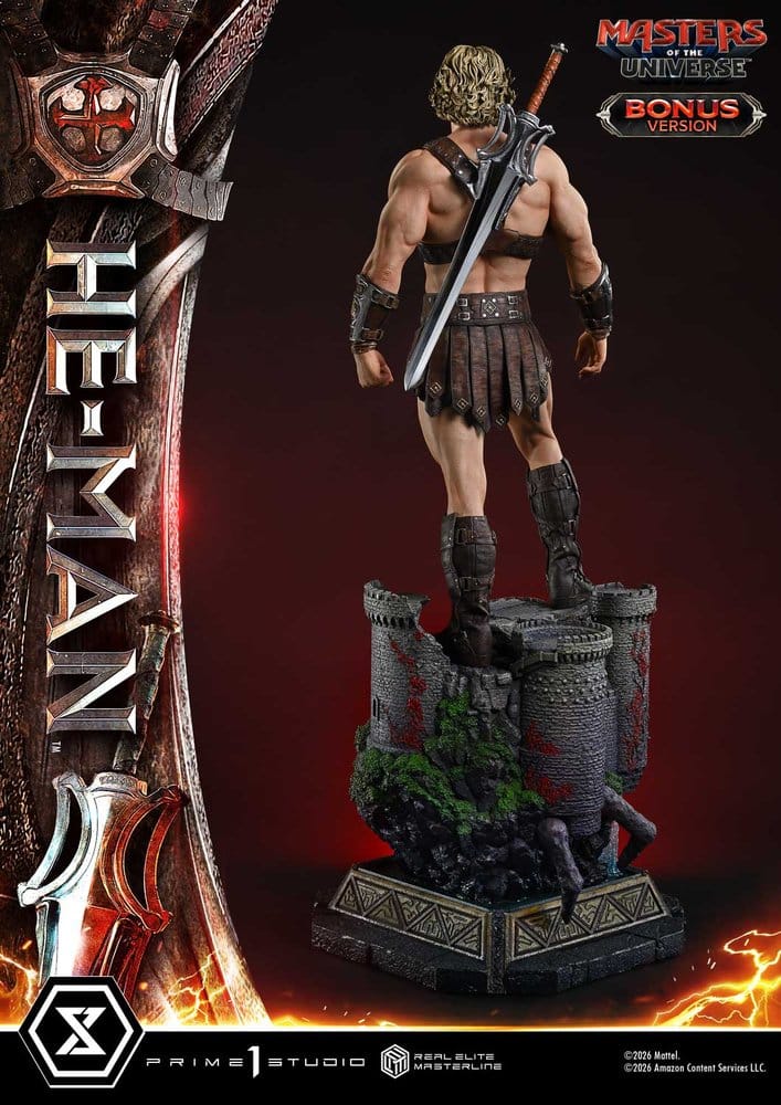 Masters of the Universe (2026 Film) Real Elite Masterline Series Statue 1/3 He-Man DX Bonus Version 117 cm