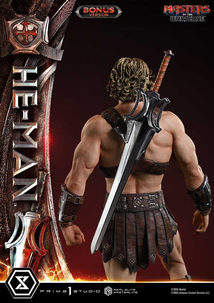 Masters of the Universe (2026 Film) Real Elite Masterline Series Statue 1/3 He-Man DX Bonus Version 117 cm