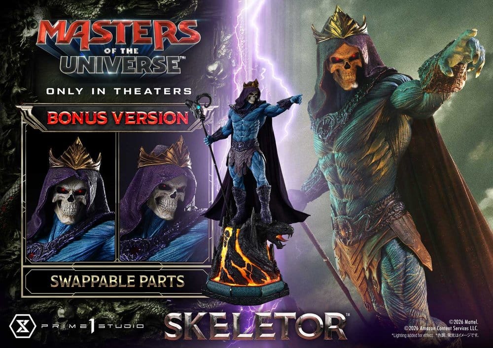 Les Maîtres de l'univers (2026 Film) Real Elite Masterline Series Statue 1/3 Skeletor Bonus Version 96 cm