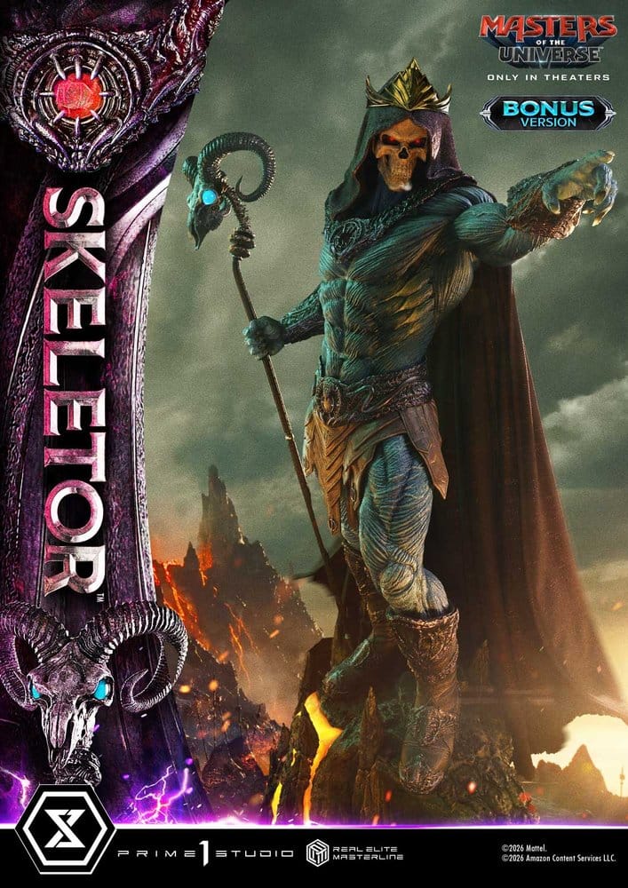 Les Maîtres de l'univers (2026 Film) Real Elite Masterline Series Statue 1/3 Skeletor Bonus Version 96 cm
