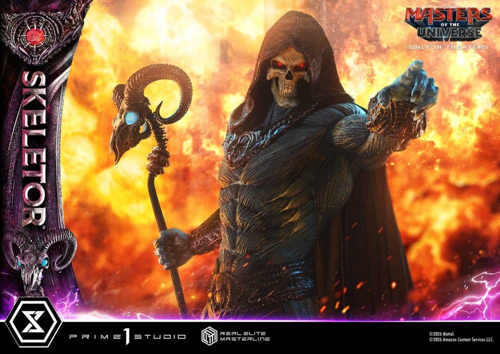 Les Maîtres de l'univers (2026 Film) Real Elite Masterline Series Statue 1/3 Skeletor Bonus Version 96 cm