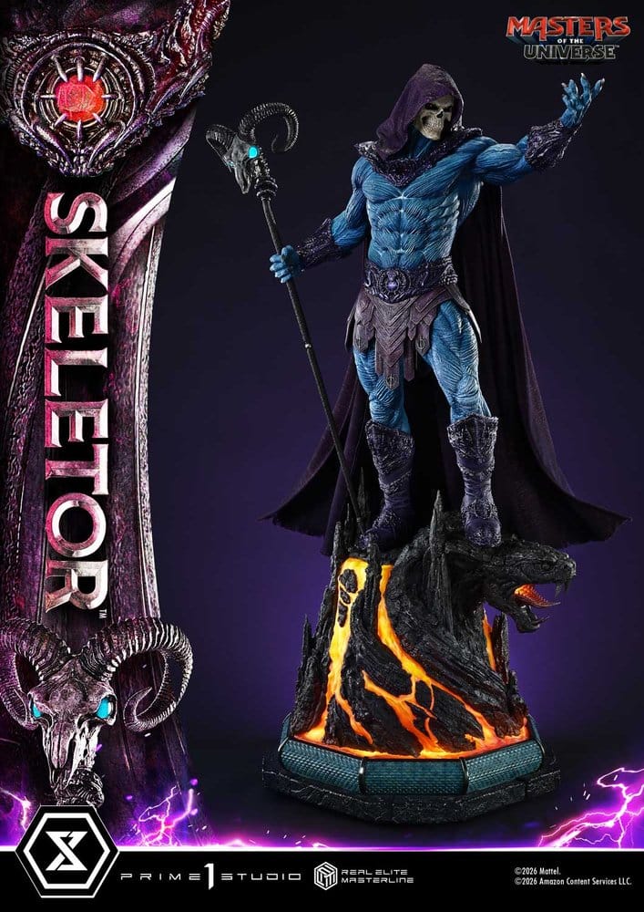 Les Maîtres de l'univers (2026 Film) Real Elite Masterline Series Statue 1/3 Skeletor Bonus Version 96 cm