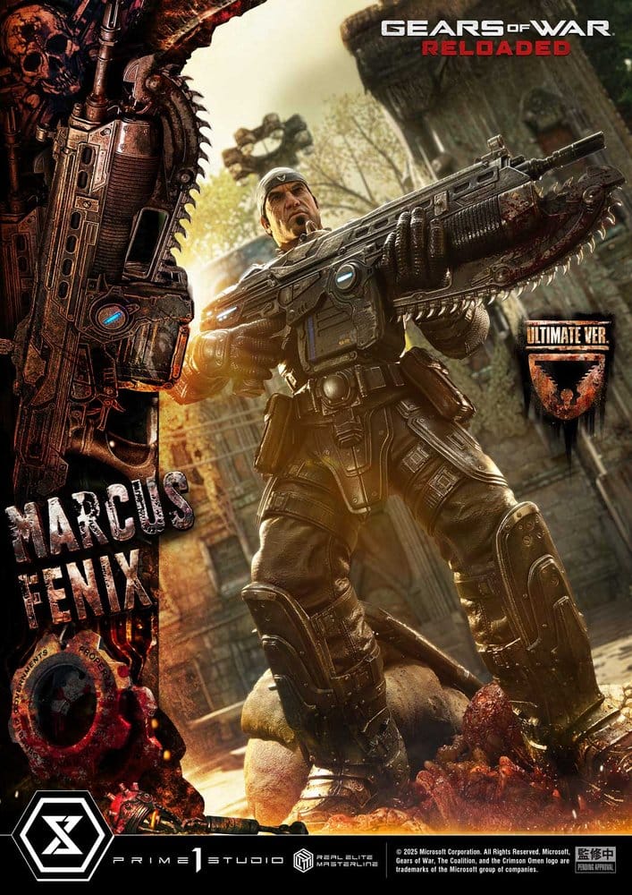 Gears of War: Reloaded statuette Real Elite Masterline Series 1/3 Marcus Fenix Ultimate Version 97 cm