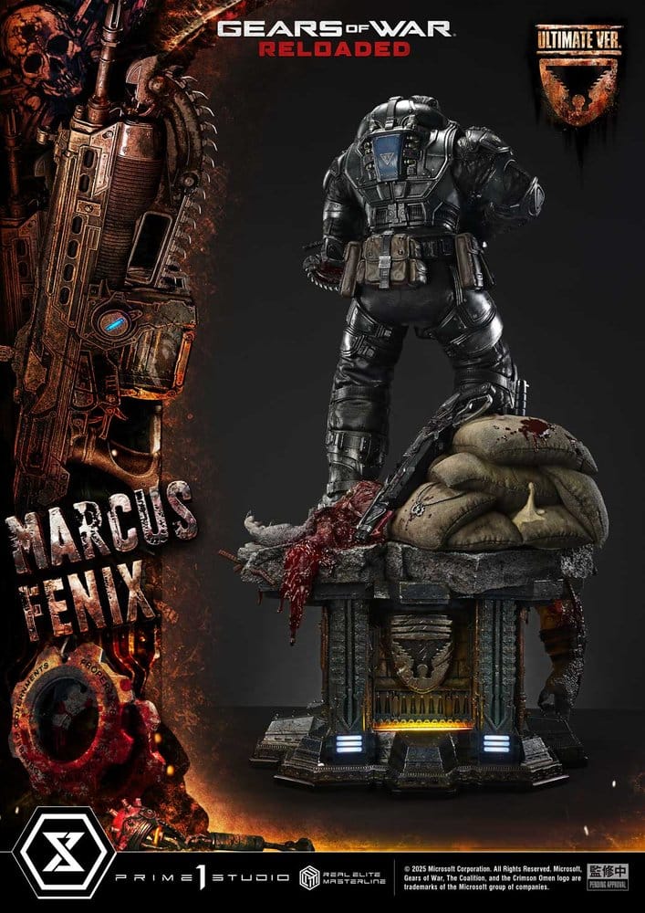 Gears of War: Reloaded statuette Real Elite Masterline Series 1/3 Marcus Fenix Ultimate Version 97 cm