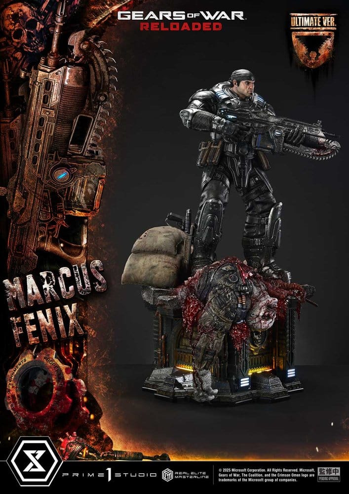 Gears of War: Reloaded statuette Real Elite Masterline Series 1/3 Marcus Fenix Ultimate Version 97 cm