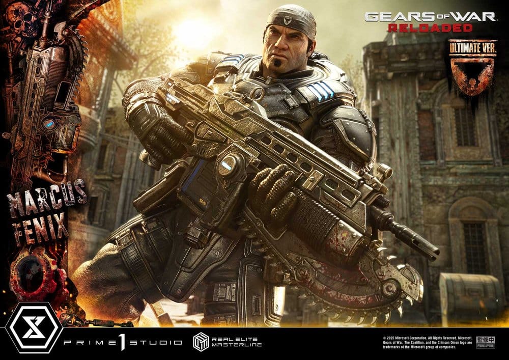 Gears of War: Reloaded statuette Real Elite Masterline Series 1/3 Marcus Fenix Ultimate Version 97 cm
