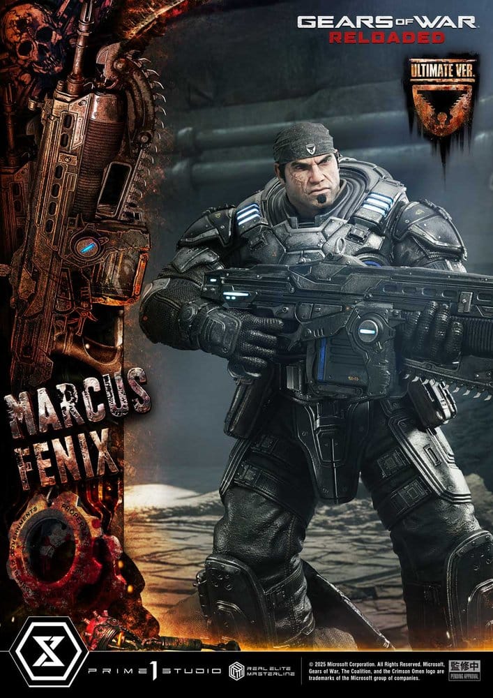 Gears of War: Reloaded statuette Real Elite Masterline Series 1/3 Marcus Fenix Ultimate Version 97 cm