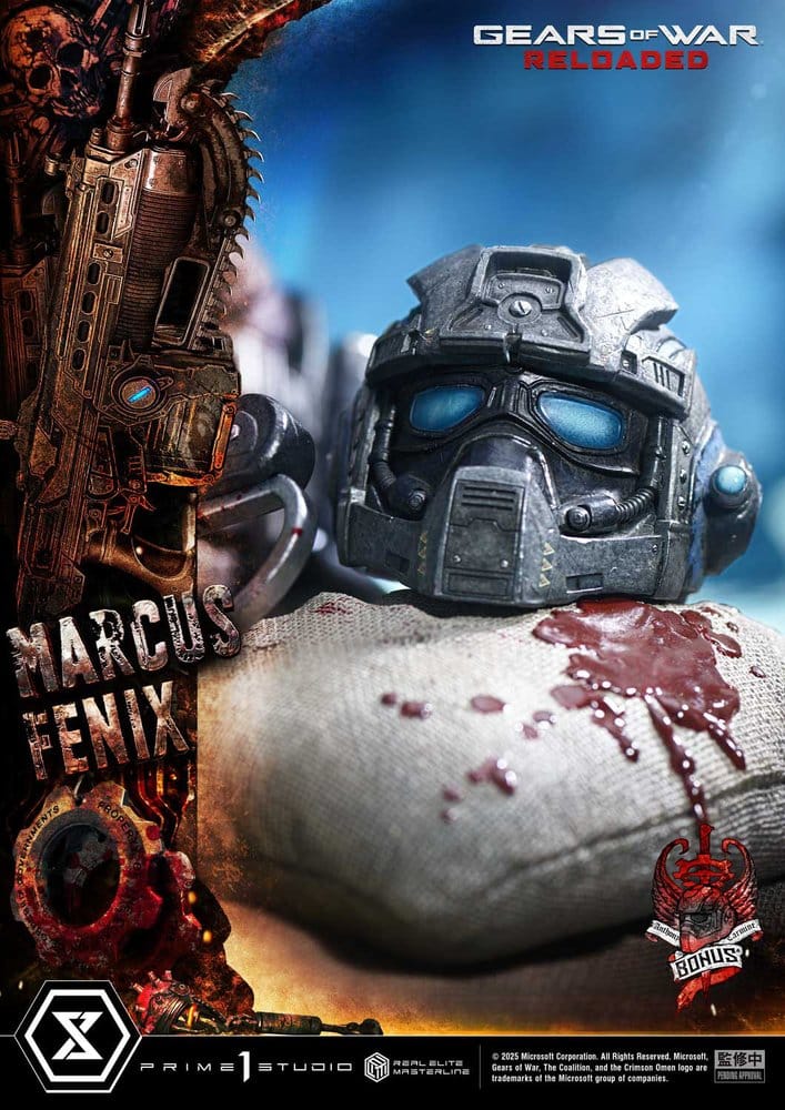Gears of War: Reloaded statuette Real Elite Masterline Series 1/3 Marcus Fenix Ultimate Bonus Version 97 cm