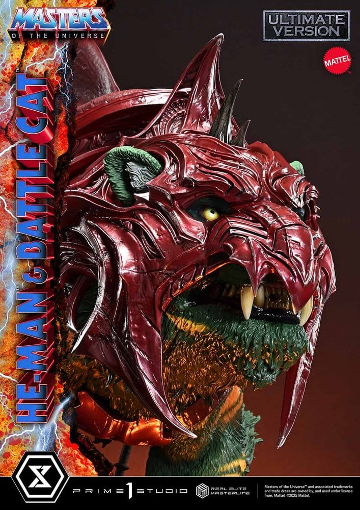 Masters of the Universe statuette Real Elite Masterline Series 1/4 He-Man & Battle Cat Ultimate Bonus Version 86 cm