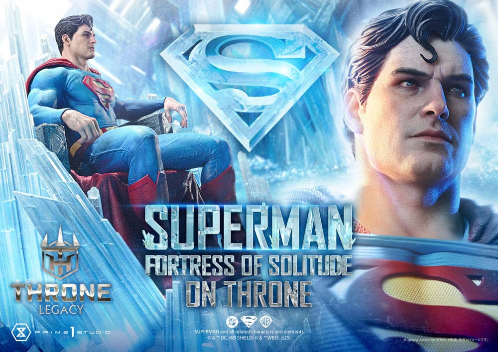 DC Comics statuette 1/4 Throne Legacy Collection Superman Fortress of Solitude on Throne (Design by Gabriele Dell'Otto) 52 cm