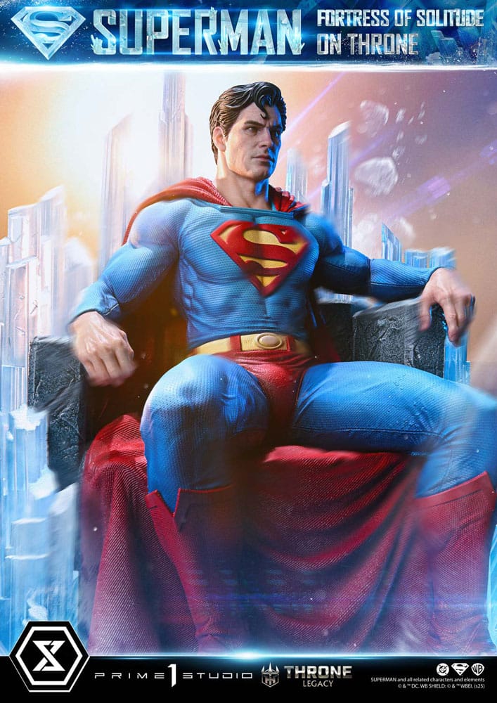 DC Comics statuette 1/4 Throne Legacy Collection Superman Fortress of Solitude on Throne (Design by Gabriele Dell'Otto) 52 cm