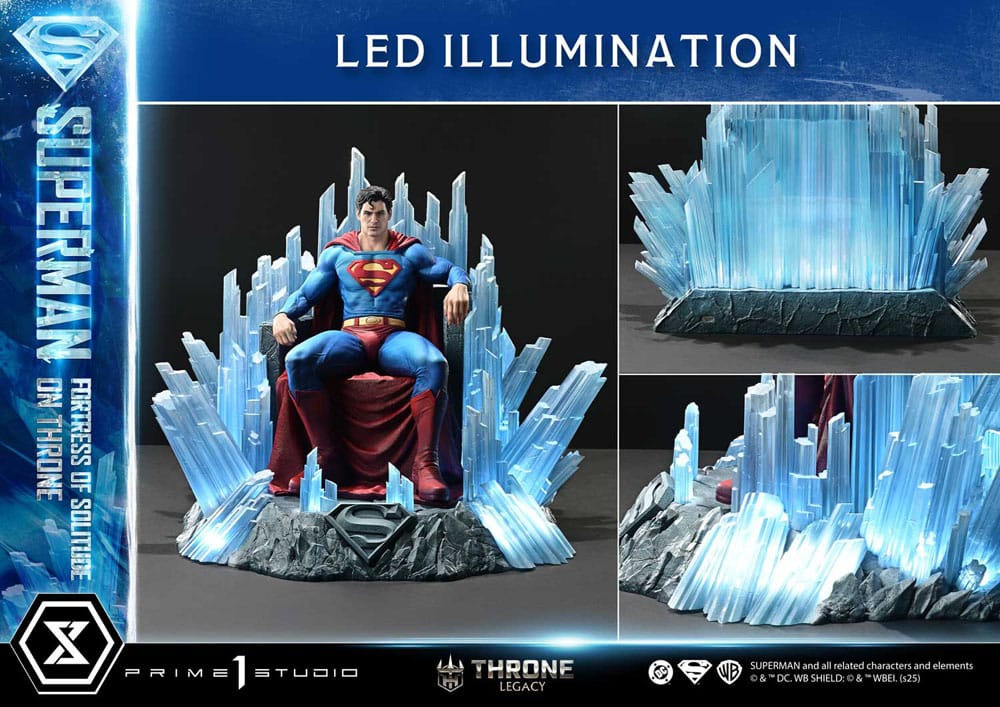 DC Comics statuette 1/4 Throne Legacy Collection Superman Fortress of Solitude on Throne (Design by Gabriele Dell'Otto) 52 cm