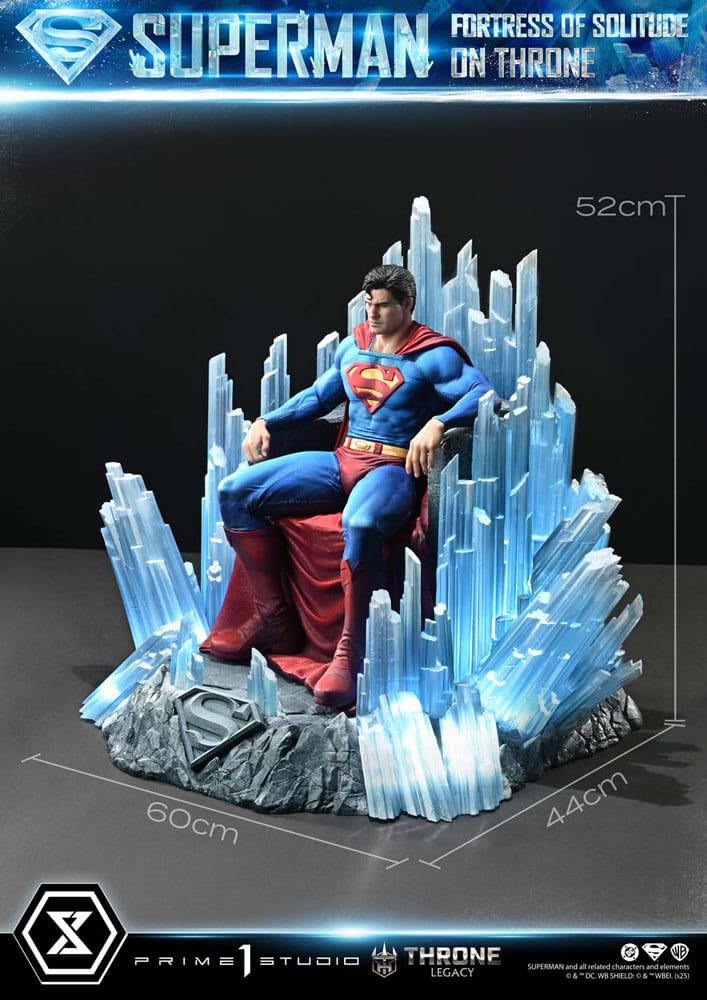 DC Comics statuette 1/4 Throne Legacy Collection Superman Fortress of Solitude on Throne (Design by Gabriele Dell'Otto) 52 cm