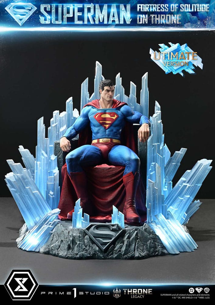 DC Comics statuette 1/4 Throne Legacy Collection Superman Fortress of Solitude on Throne (Design by Gabriele Dell'Otto) Ultimate Version 52 cm