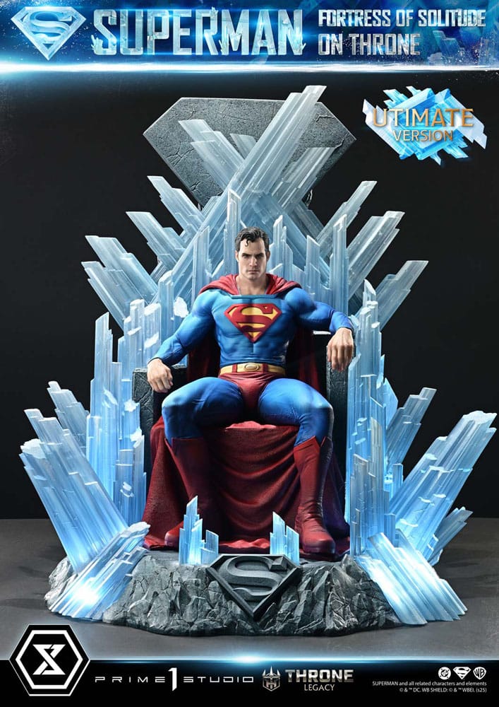 DC Comics statuette 1/4 Throne Legacy Collection Superman Fortress of Solitude on Throne (Design by Gabriele Dell'Otto) Ultimate Version 52 cm