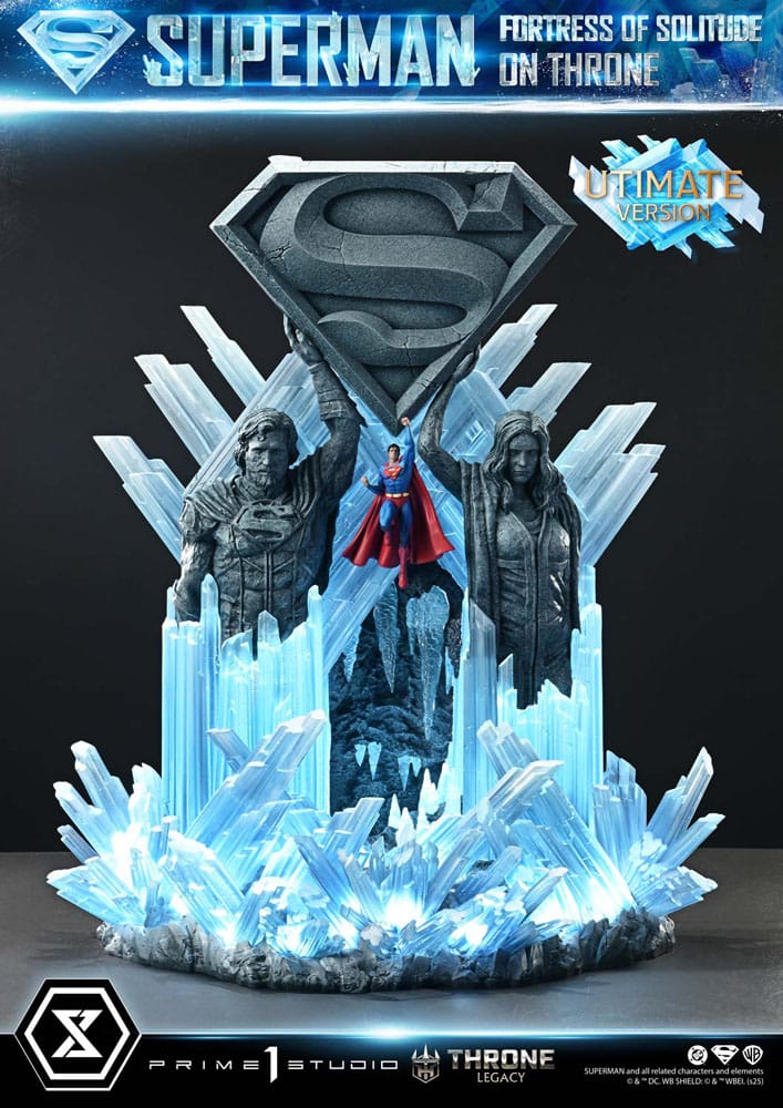 DC Comics statuette 1/4 Throne Legacy Collection Superman Fortress of Solitude on Throne (Design by Gabriele Dell'Otto) Ultimate Version 52 cm