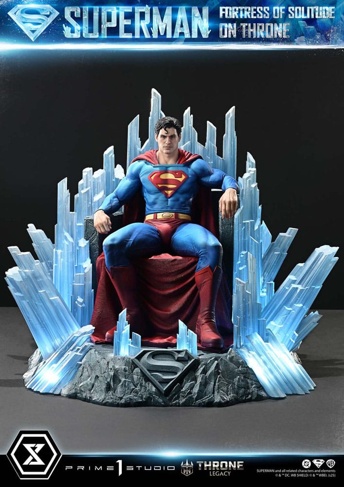 DC Comics statuette 1/4 Throne Legacy Collection Superman Fortress of Solitude on Throne (Design by Gabriele Dell'Otto) Ultimate Version 52 cm