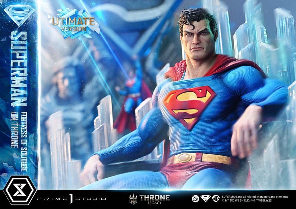 DC Comics statuette 1/4 Throne Legacy Collection Superman Fortress of Solitude on Throne (Design by Gabriele Dell'Otto) Ultimate Bonus Version