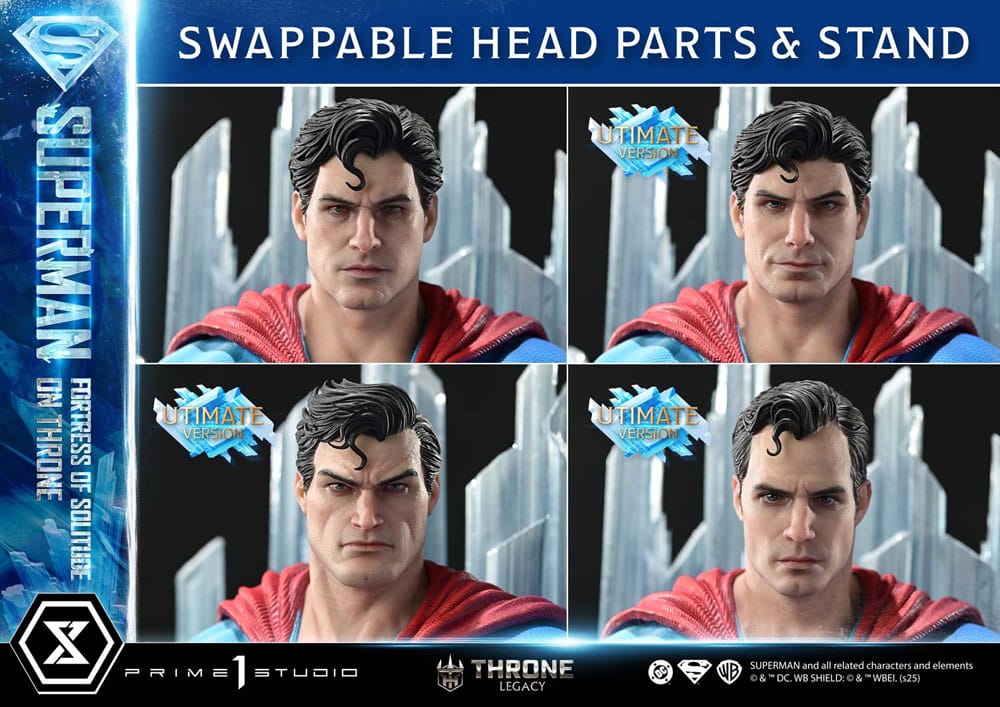 DC Comics statuette 1/4 Throne Legacy Collection Superman Fortress of Solitude on Throne (Design by Gabriele Dell'Otto) Ultimate Bonus Version