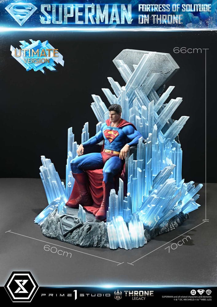 DC Comics statuette 1/4 Throne Legacy Collection Superman Fortress of Solitude on Throne (Design by Gabriele Dell'Otto) Ultimate Bonus Version