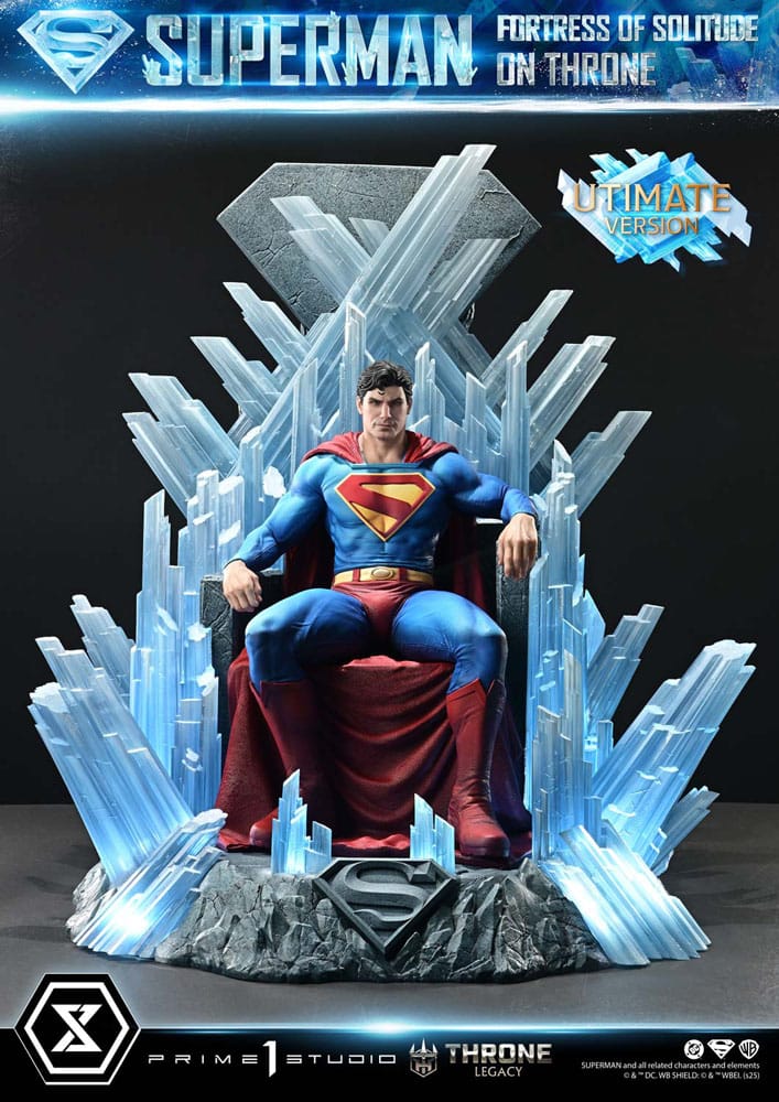 DC Comics statuette 1/4 Throne Legacy Collection Superman Fortress of Solitude on Throne (Design by Gabriele Dell'Otto) Ultimate Bonus Version