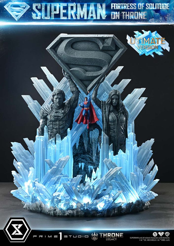 DC Comics statuette 1/4 Throne Legacy Collection Superman Fortress of Solitude on Throne (Design by Gabriele Dell'Otto) Ultimate Bonus Version