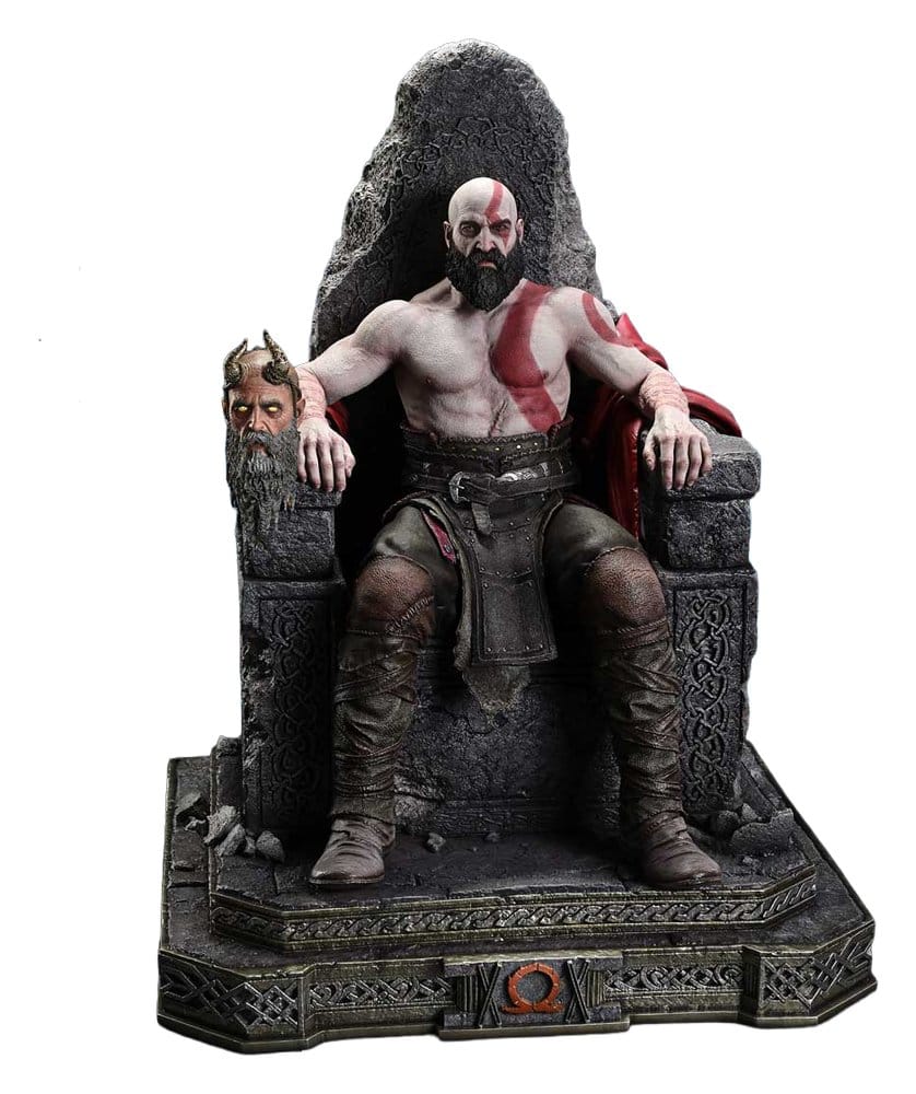 Throne Legacy God of War Series statuette 1/3 Ragnarok Master Thyself Kratos 67 cm