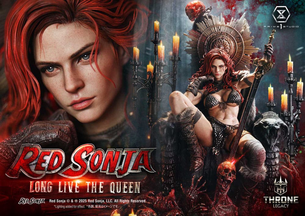 Red Sonja statuette 1/3 Throne Legacy Collection Red Sonja: Long Live the Queen 77 cm