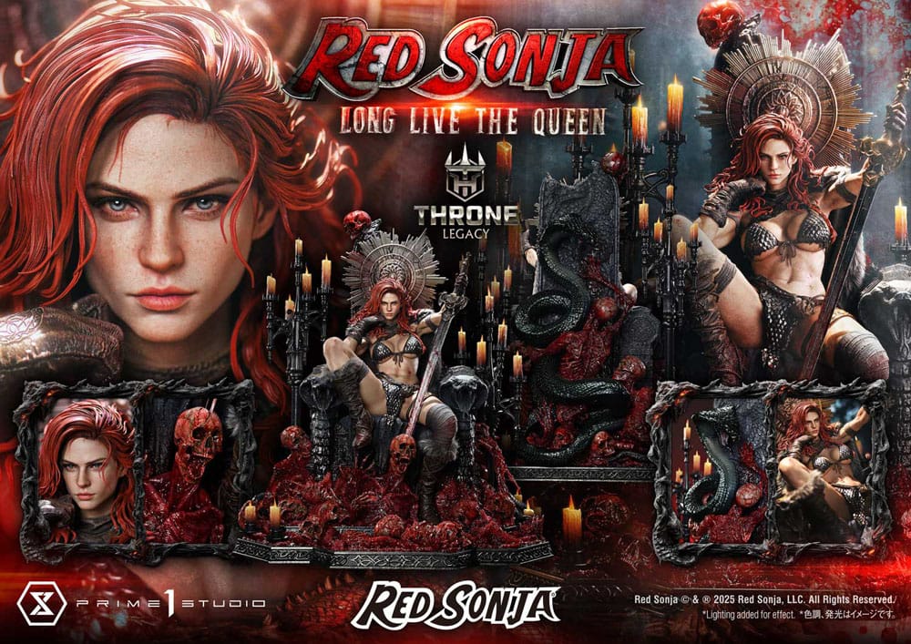 Red Sonja statuette 1/3 Throne Legacy Collection Red Sonja: Long Live the Queen 77 cm