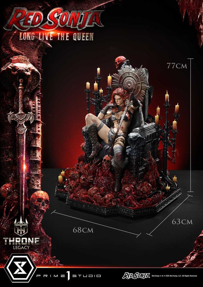 Red Sonja statuette 1/3 Throne Legacy Collection Red Sonja: Long Live the Queen 77 cm