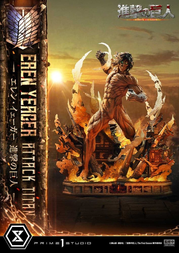 L'Attaque des Titans (TV animation) Ultimate Diorama Masterline Statue Eren Yeager Attack Titan 81 cm