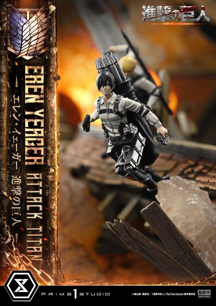 L'Attaque des Titans (TV animation) Ultimate Diorama Masterline Statue Eren Yeager Attack Titan 81 cm