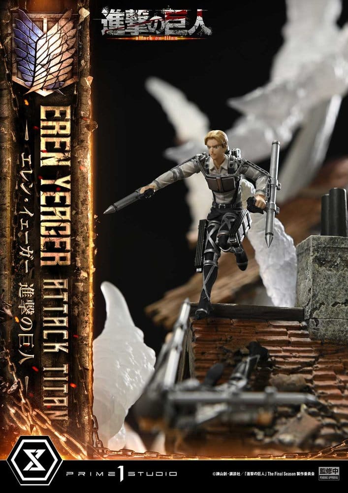L'Attaque des Titans (TV animation) Ultimate Diorama Masterline Statue Eren Yeager Attack Titan 81 cm