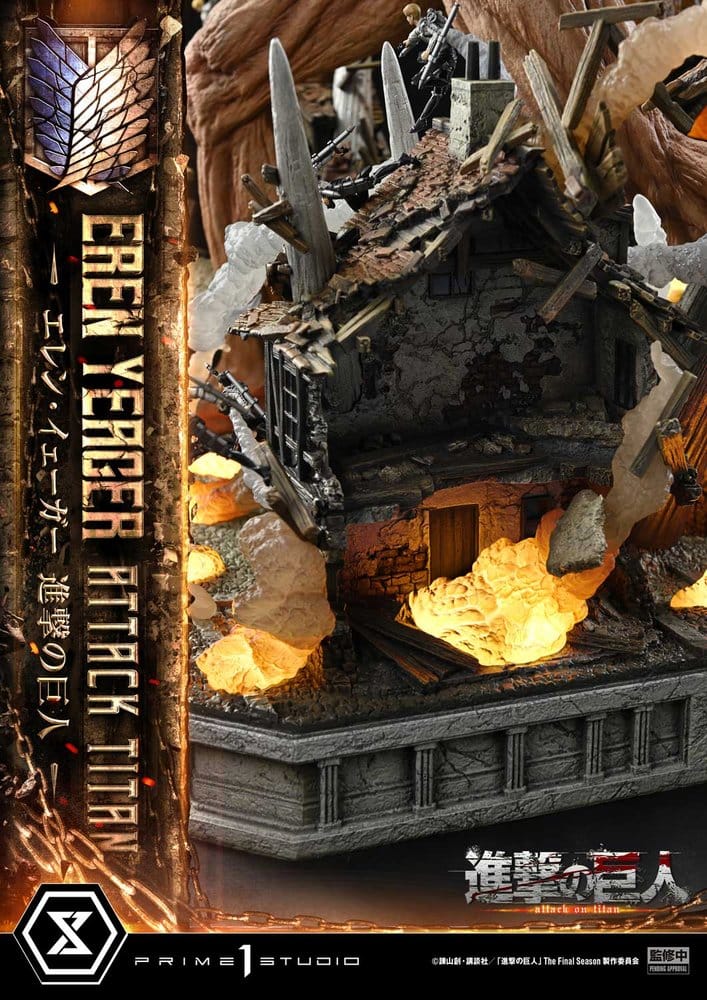 L'Attaque des Titans (TV animation) Ultimate Diorama Masterline Statue Eren Yeager Attack Titan 81 cm