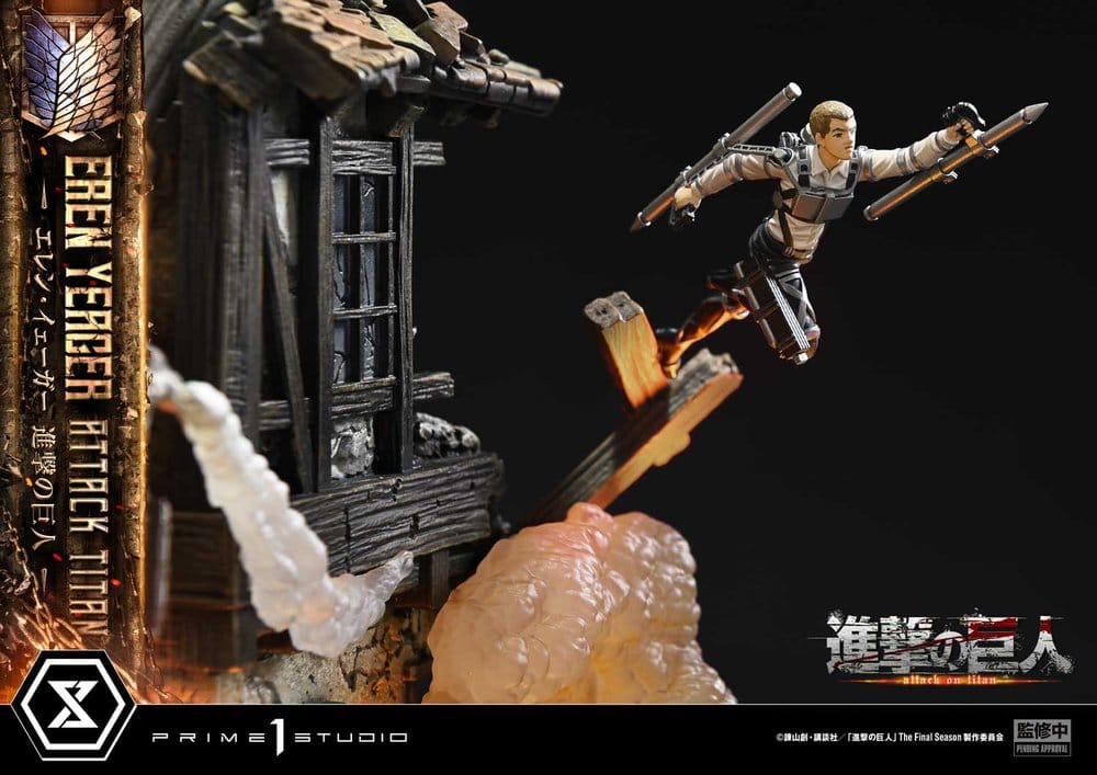 L'Attaque des Titans (TV animation) Ultimate Diorama Masterline Statue Eren Yeager Attack Titan 81 cm