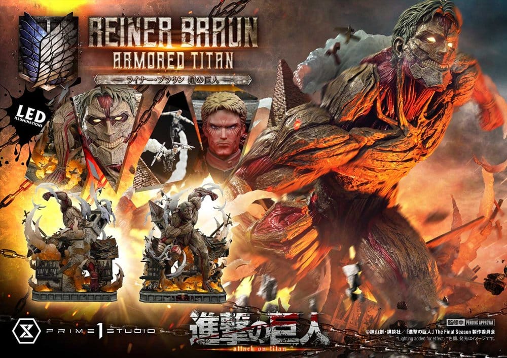 L'Attaque des Titans (TV animation) Ultimate Diorama Masterline Statue Reiner Braun Armored Titan 75 cm