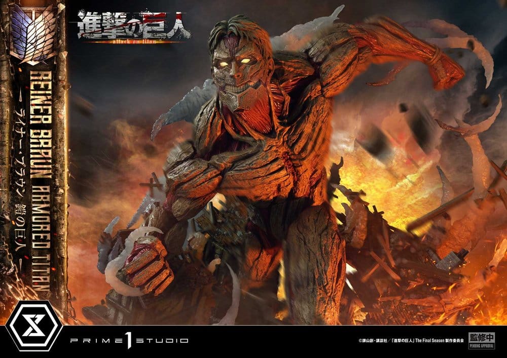 L'Attaque des Titans (TV animation) Ultimate Diorama Masterline Statue Reiner Braun Armored Titan Bonus Version 75 cm