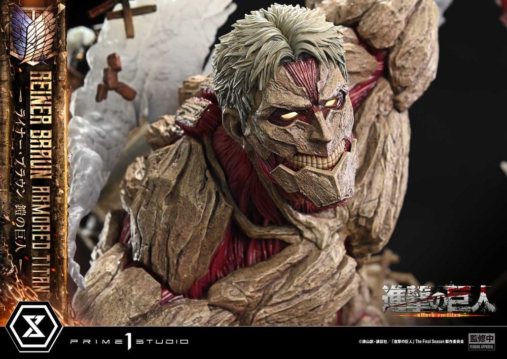 L'Attaque des Titans (TV animation) Ultimate Diorama Masterline Statue Reiner Braun Armored Titan Bonus Version 75 cm