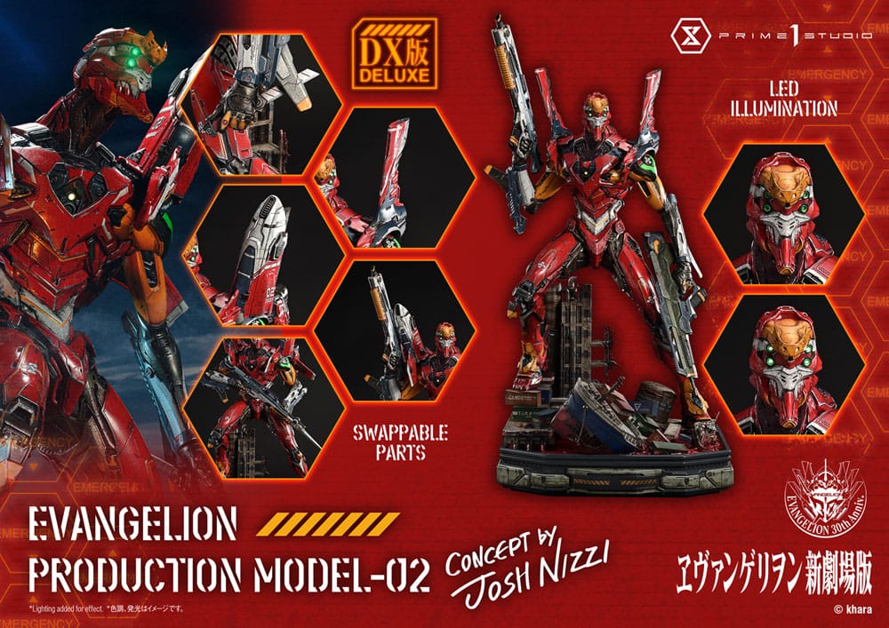 Rebuild of Evangelion statuette Ultimate Diorama Masterline Series Evangelion Production Model-02 (Concept By Josh Nizzi) Deluxe Version 73 cm