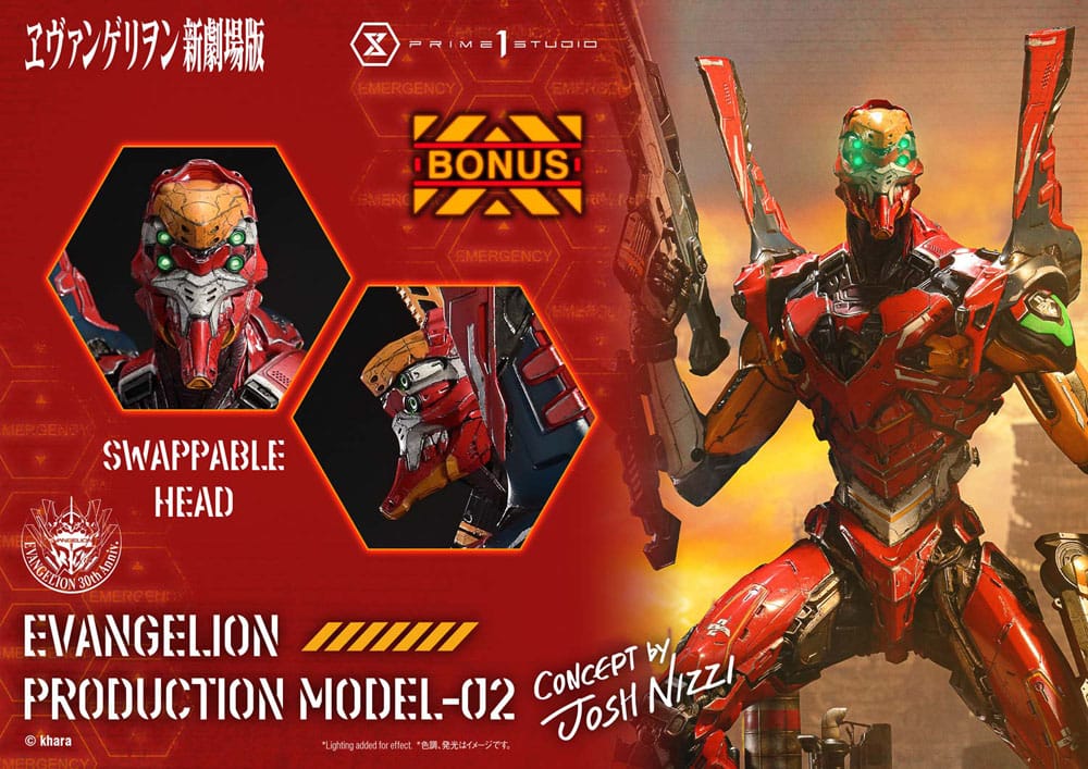 Rebuild of Evangelion statuette Ultimate Diorama Masterline Series Evangelion Production Model-02 (Concept By Josh Nizzi) Deluxe Bonus Version 73 cm