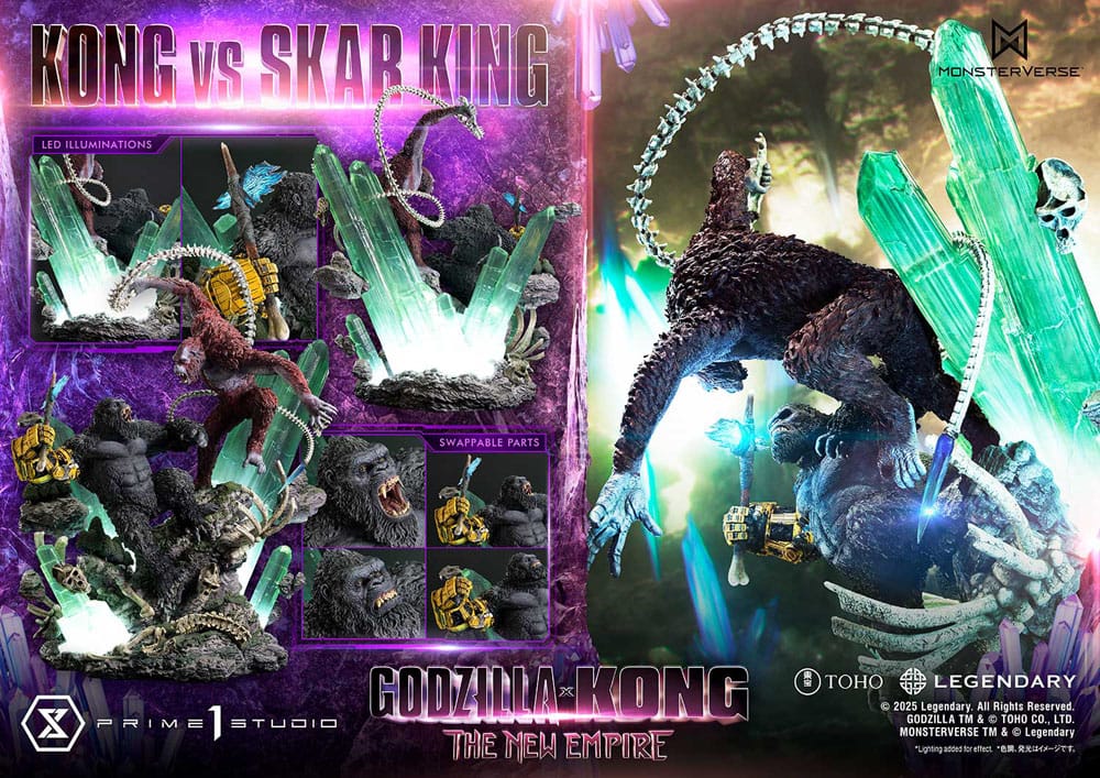Godzilla x Kong: The New Empire statuette Ultimate Diorama Masterline Series Kong vs Skar King 104 cm