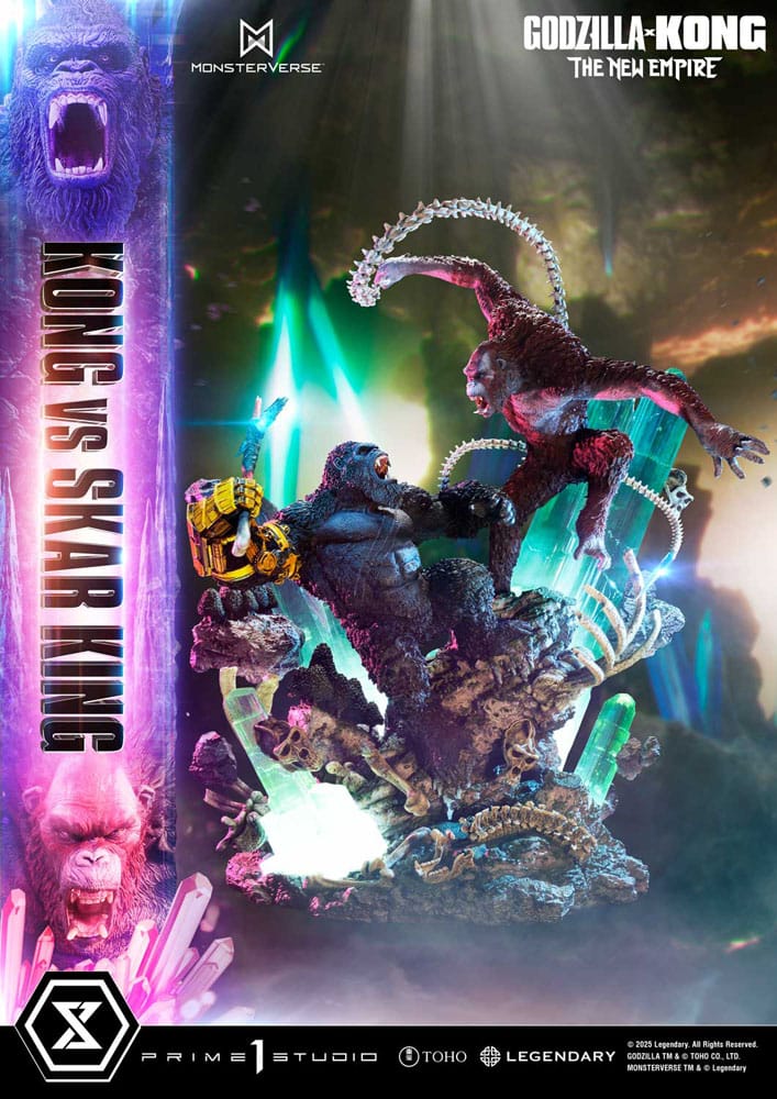Godzilla x Kong: The New Empire statuette Ultimate Diorama Masterline Series Kong vs Skar King Bonus Version 104 cm