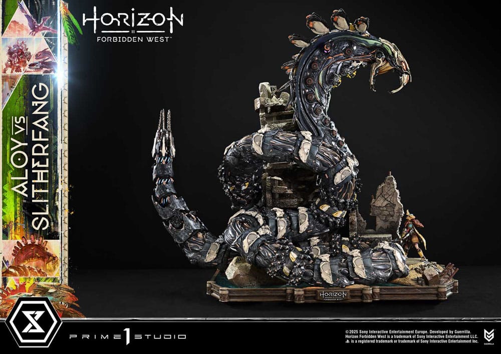 Horizon Forbidden West statuette Ultimate Diorama Masterline Series Aloy vs. The Slitherfang 82 cm