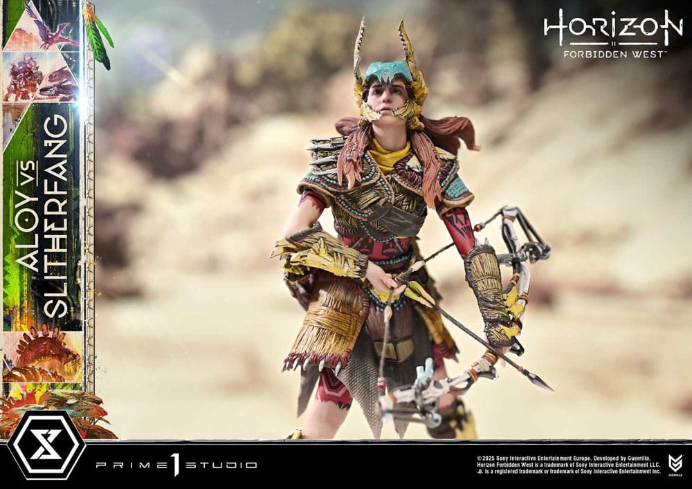 Horizon Forbidden West statuette Ultimate Diorama Masterline Series Aloy vs. The Slitherfang 82 cm