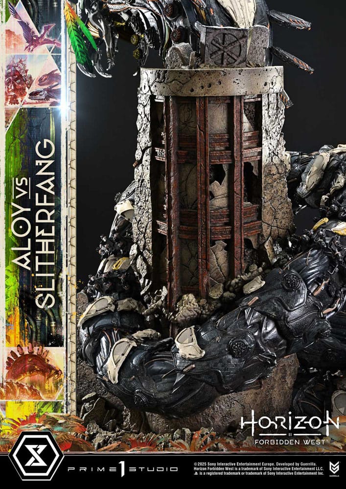 Horizon Forbidden West statuette Ultimate Diorama Masterline Series Aloy vs. The Slitherfang Bonus Version 82 cm