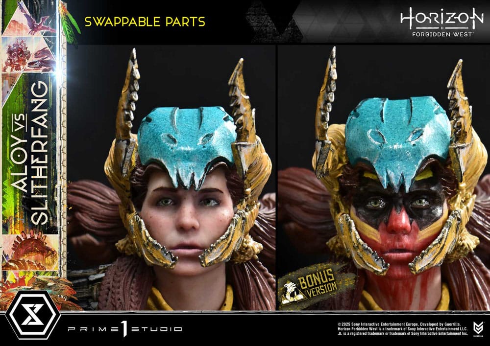 Horizon Forbidden West statuette Ultimate Diorama Masterline Series Aloy vs. The Slitherfang Bonus Version 82 cm