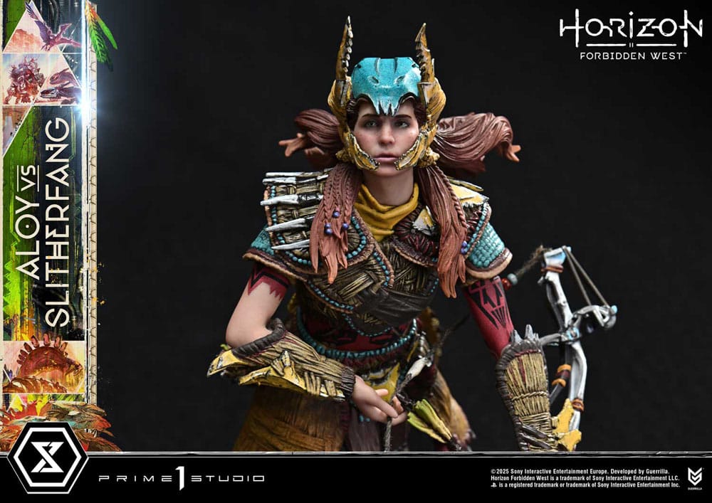 Horizon Forbidden West statuette Ultimate Diorama Masterline Series Aloy vs. The Slitherfang Bonus Version 82 cm